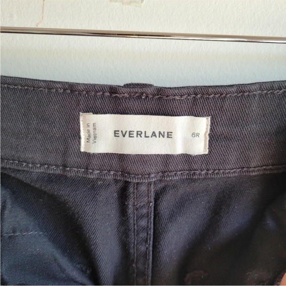EVERLANE The Utility Barrel Black High Rise Cropped Denim 6R - Picture 4 of 6